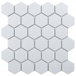 Hexagon small White Matt (IDL1005) Керамическая мозаика Vidrepur